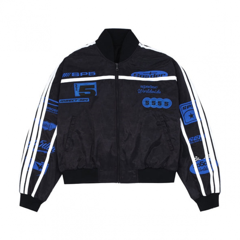Chaqueta Sp5der Satin Bomber Negras | DY5369478