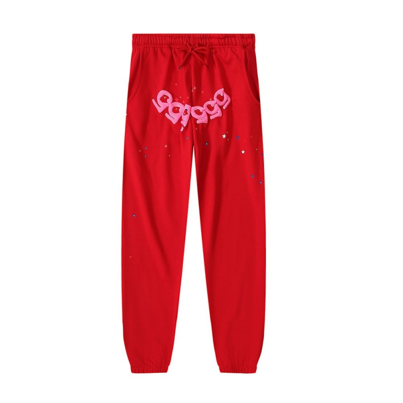 Pantalon Deportivo Sp5der Number 555555 Rojas | PN5908647