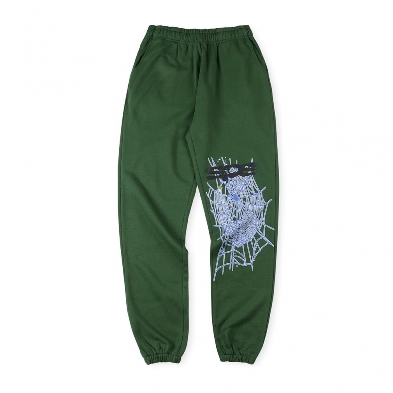 Pantalon Deportivo Sp5der Spiderweb Verde | TI9825731
