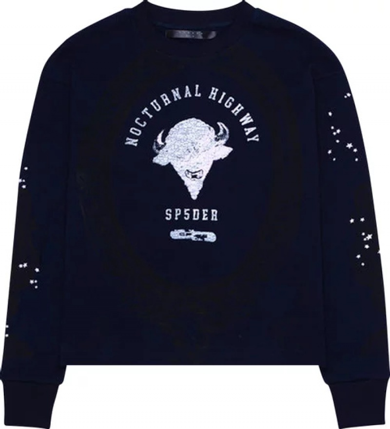 Sudadera Sp5der Long-Sleeve Thermal Ink | ZT6392781