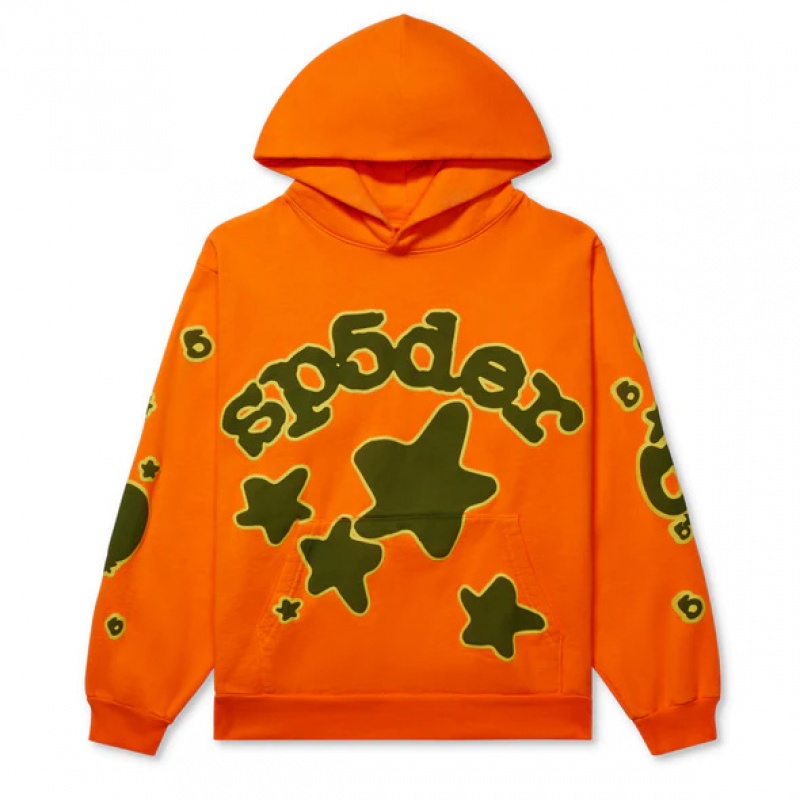 Sudadera con Capucha Sp5der BELUGA Naranjas | SN6053491