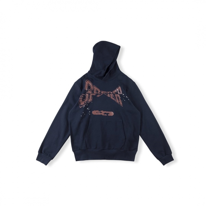 Sudadera con Capucha Sp5der Logo Big 5 Azul Marino | LW2174830