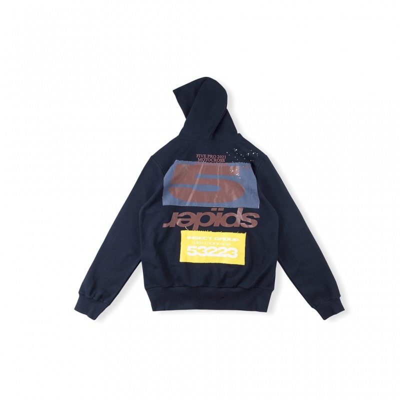 Sudadera con Capucha Sp5der Logo Big 5 Azul Marino | LW2174830