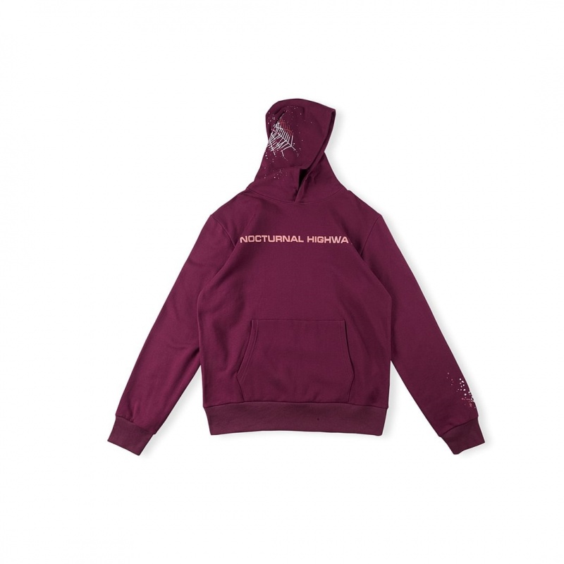 Sudadera con Capucha Sp5der Nocturnal Highway 5 Moradas | KN0431287