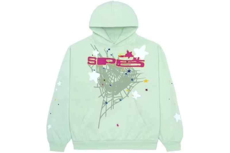 Sudadera con Capucha Sp5der SP5 Verde | YX0734892
