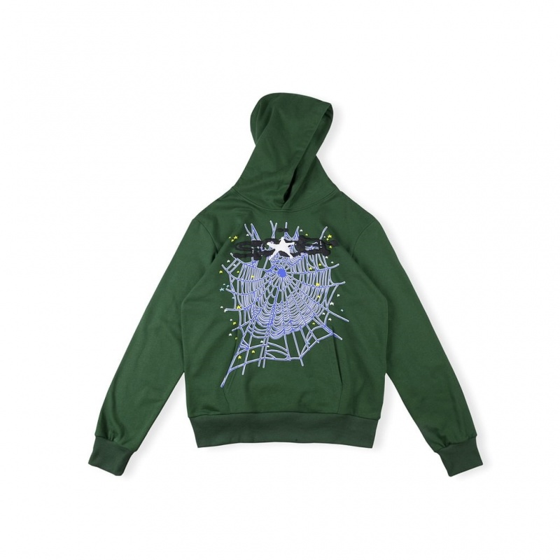 Sudadera con Capucha Sp5der Sp*der Star Verde | SW4908756