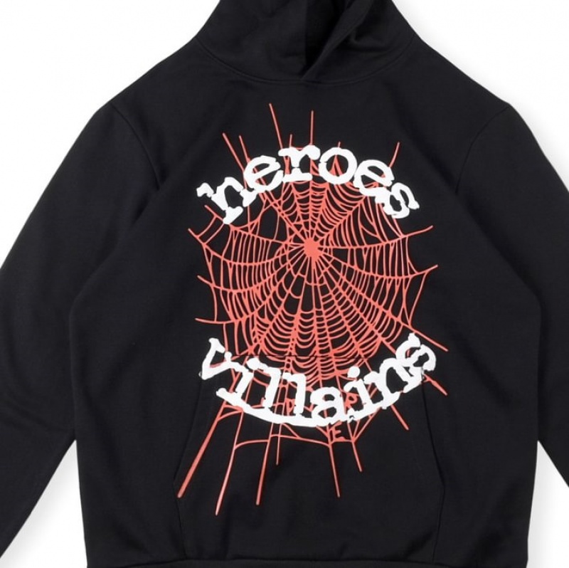 Sudadera con Capucha Sp5der Special Edition Heroes Logo Negras | AE2439681