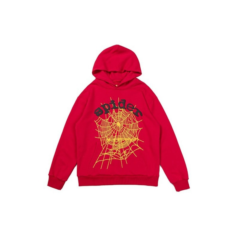 Sudadera con Capucha Sp5der Spider Logo Rojas | NK3685017