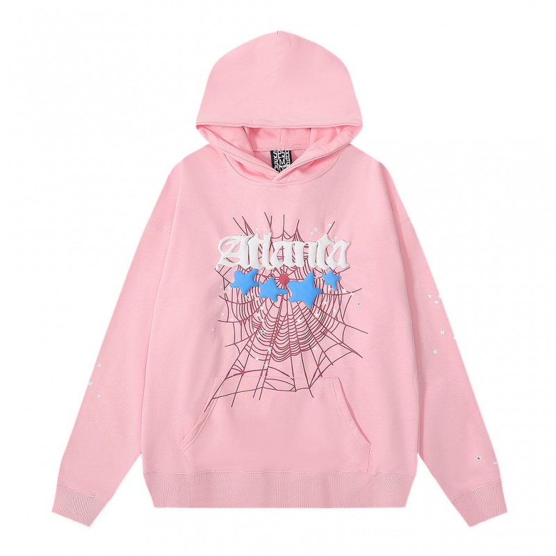 Sudadera con Capucha Sp5der Stars Rosas | IF0814952