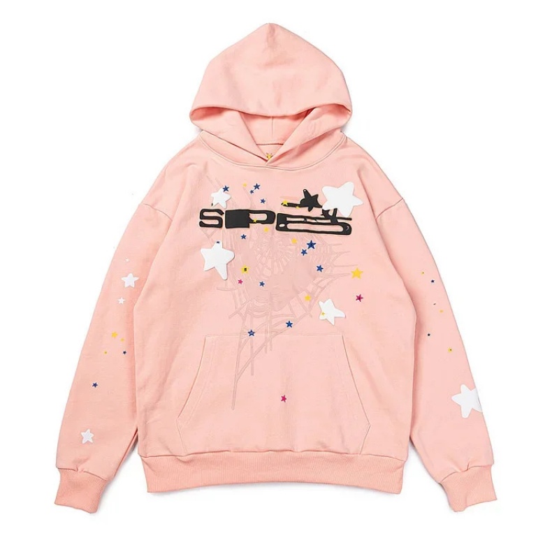 Sudadera con Capucha Sp5der Stars Rosas | GT7504691