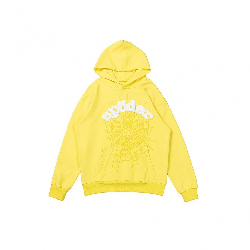 Sudadera con Capucha Sp5der logo Amarillo | IS3475219
