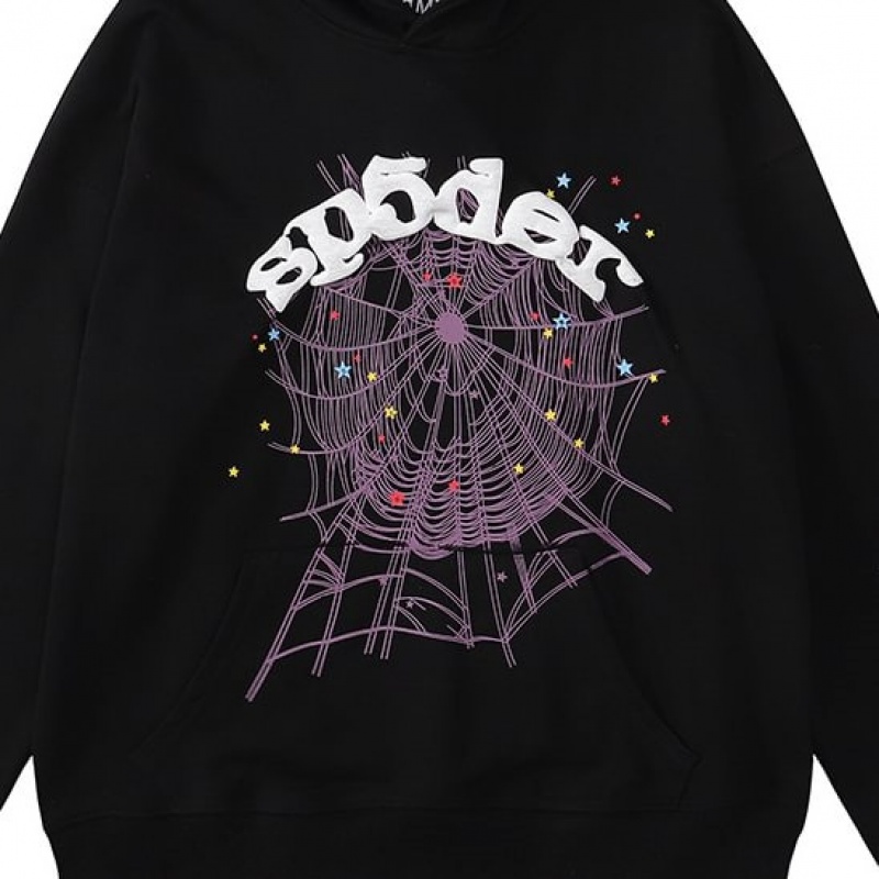 Sudadera con Capucha Sp5der logo Negras | OI7583246