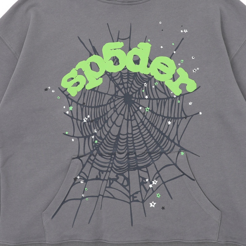 Sudadera con Capucha Sp5der logo Verde Menta | EU1607895
