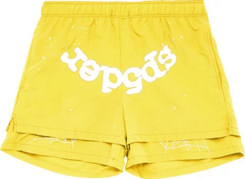 Sweatshort Sp5der logo Amarillo | IT0283765
