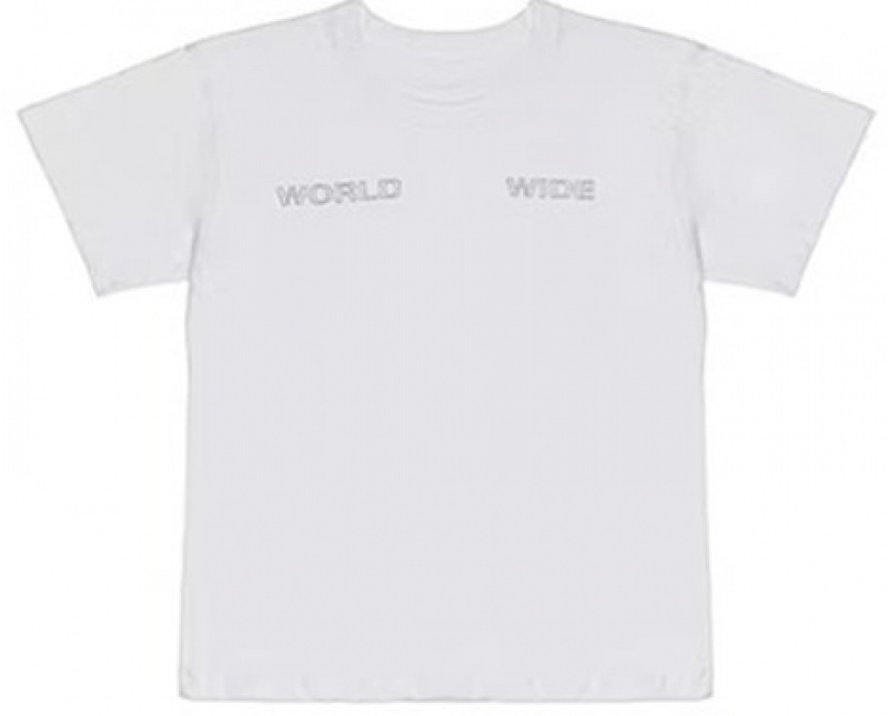 T Shirt Sp5der Anchos Blancas | SN2973605