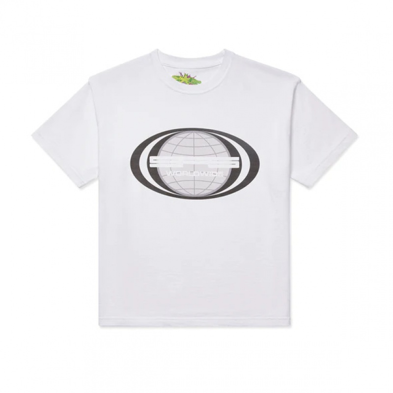 T Shirt Sp5der JUMBO GLOBE Blancas | UC2965817