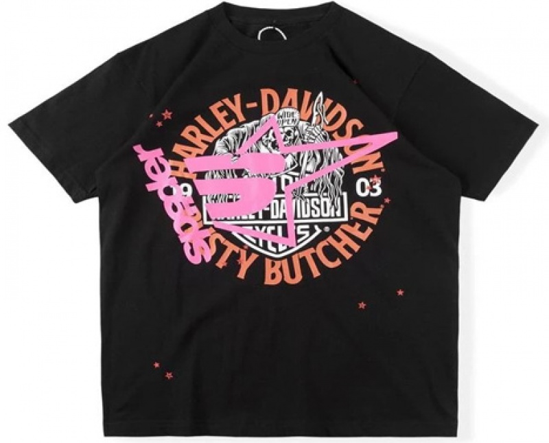 T Shirt Sp5der Sports Estilo Negras | JN1324058